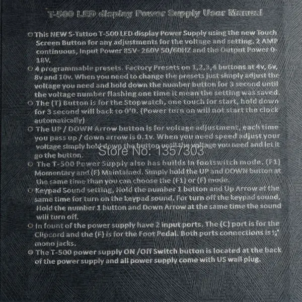 Nuevo T-500 pantalla LED tatuaje fuente de alimentación producto envío gratis fuentes de alimentación tatuaje