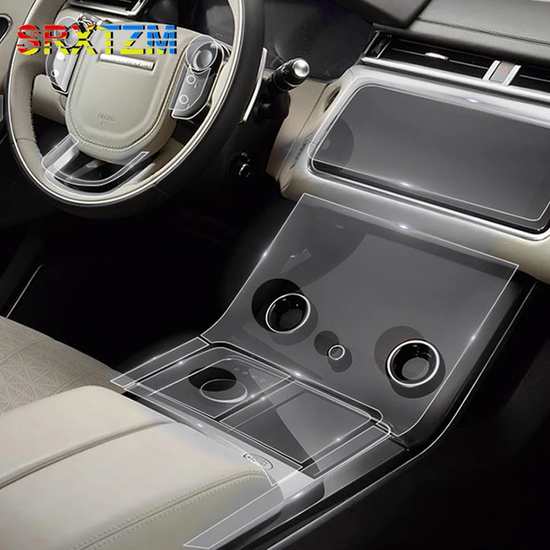 

SRXTZM 17PCS Central Control Protective Film TPU Transparent Film Automatic Repair Modification For Range Rover Velar 2017-2019