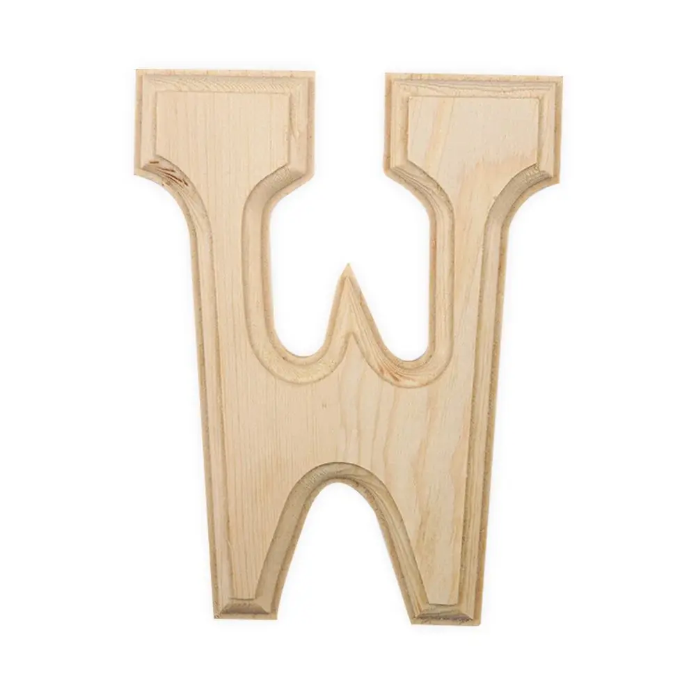 2019New 1 шт. деревянные буквы Белый Алфавит Свадебная вечеринка Freestanding дерево украшения дома иметь деревянный запах - Цвет: W