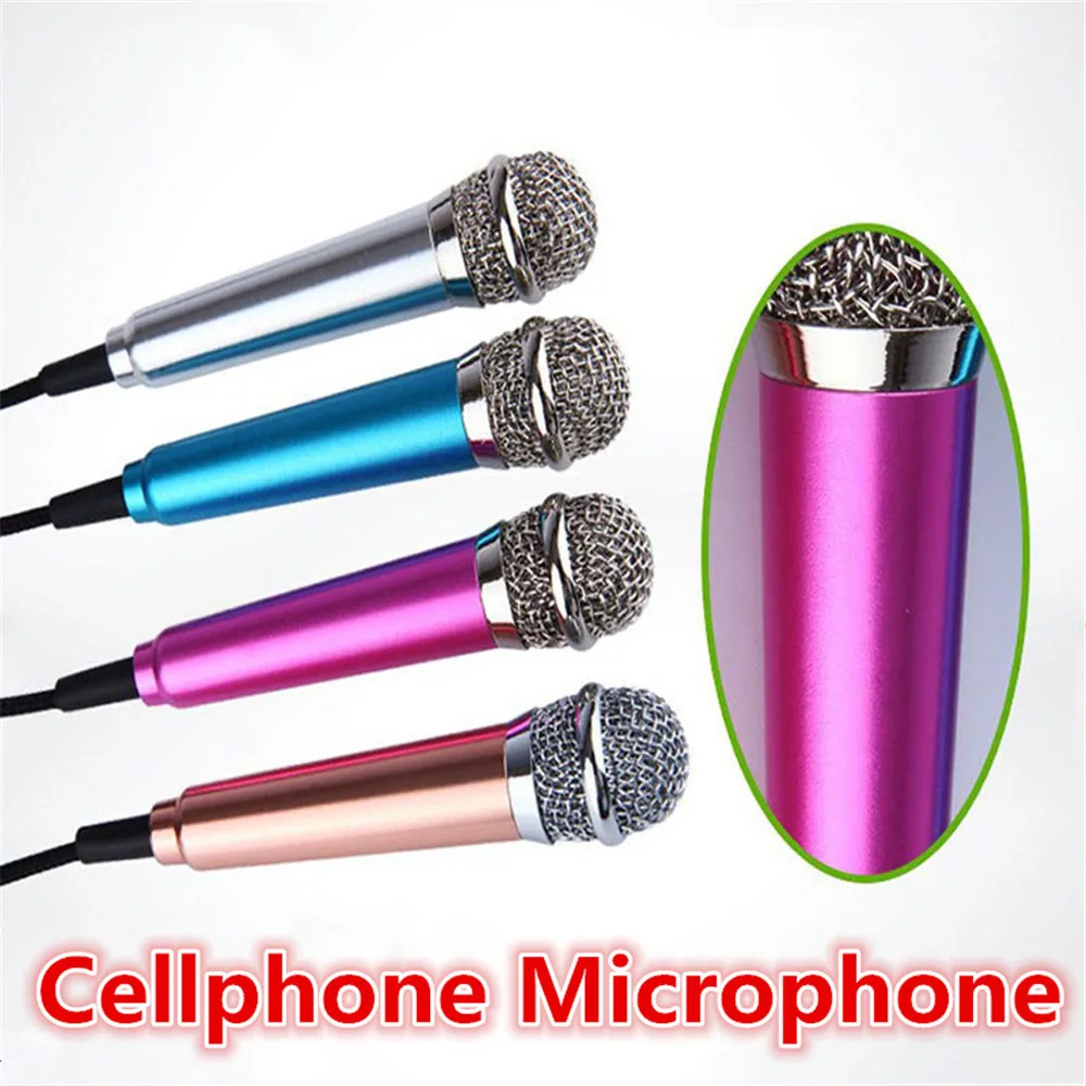 Mini 3.5mm Handheld Karaoke KTV Cellphone Microphone Wired Small