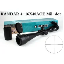 Tactical Optical Sight KANDAR 4-16×40 AOE Mil-dot Reticle RifleScope Locking/Resetting Hunting Rifle Scope