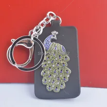 Фэн Шуй Ювелирное кольцо для ключей с павлином W1029-1