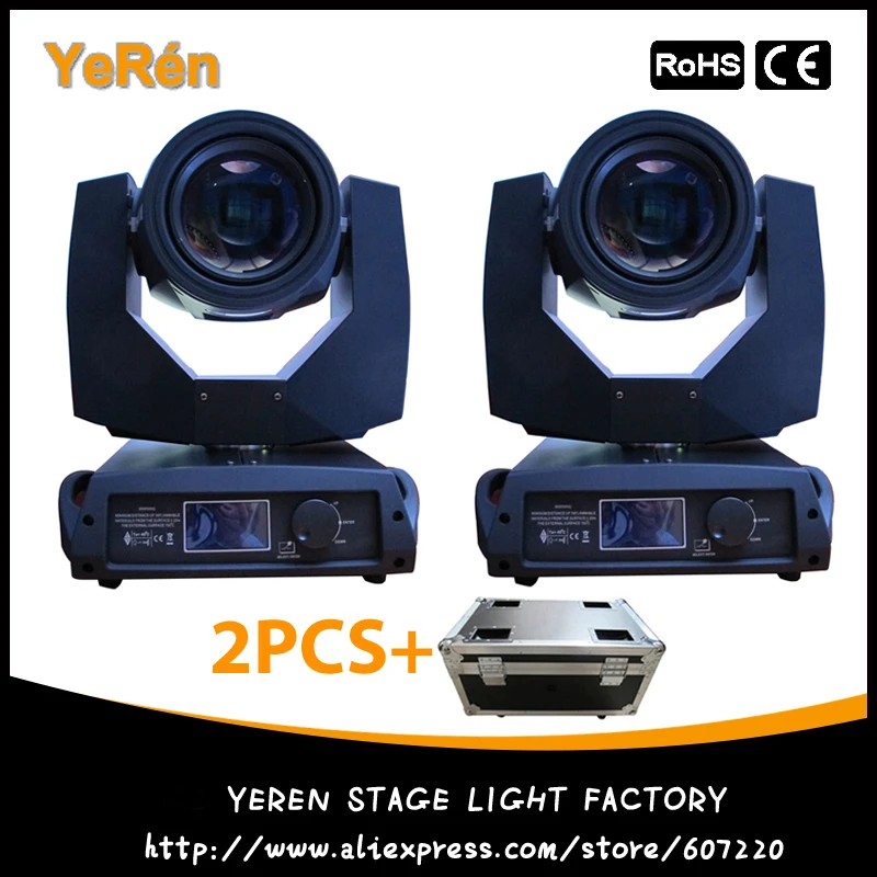 

(2PCS) with Flightcase 5R Sharpy 200W Beam Moving Head Light Free Shipping