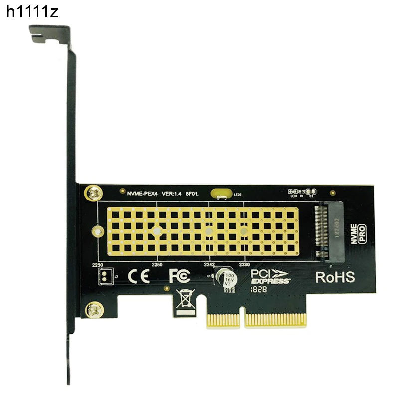 H1111Z добавить на карты для M.2 PCI Express SSD/NVME M2 Riser Adaptador a PCIE Adapter Raiser M Key|Платы