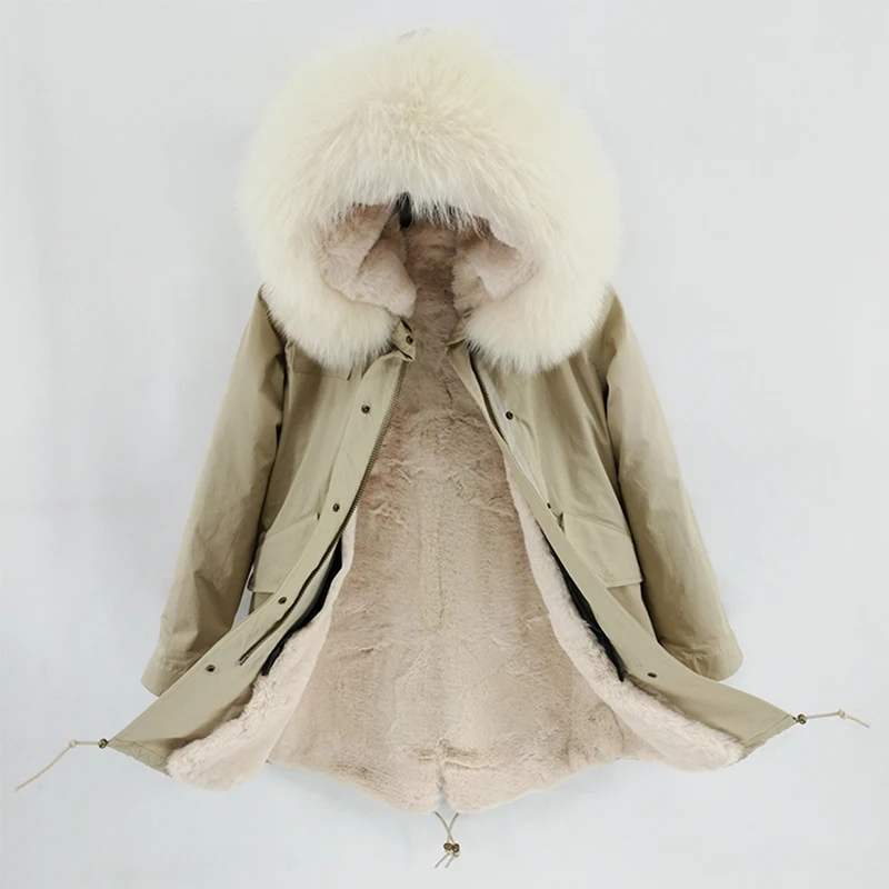 

2019 Winter New Big Raccoon Fur Hooded Women's Winter Coat Parkas European Style Warm Stylish Winter Jacket