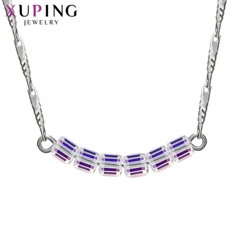 

Xuping Square Necklace Crystals from Swarovski Sweet Little Fresh Cute Romantic Jewelry Party Gifts for Women Girls M96-40202