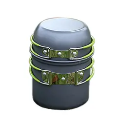Портативный открытый набор для приготовления пищи анодированный алюминиевый антипригарный Горшок Миска, кухонная посуда Кемпинг, пикник