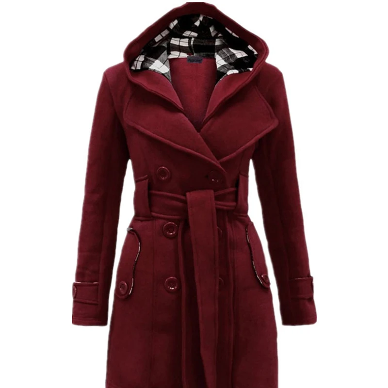 Winter Woolen Blends Women 2016 Winter Thick Warm Double Collar High Quality Woolen Jackets Full 