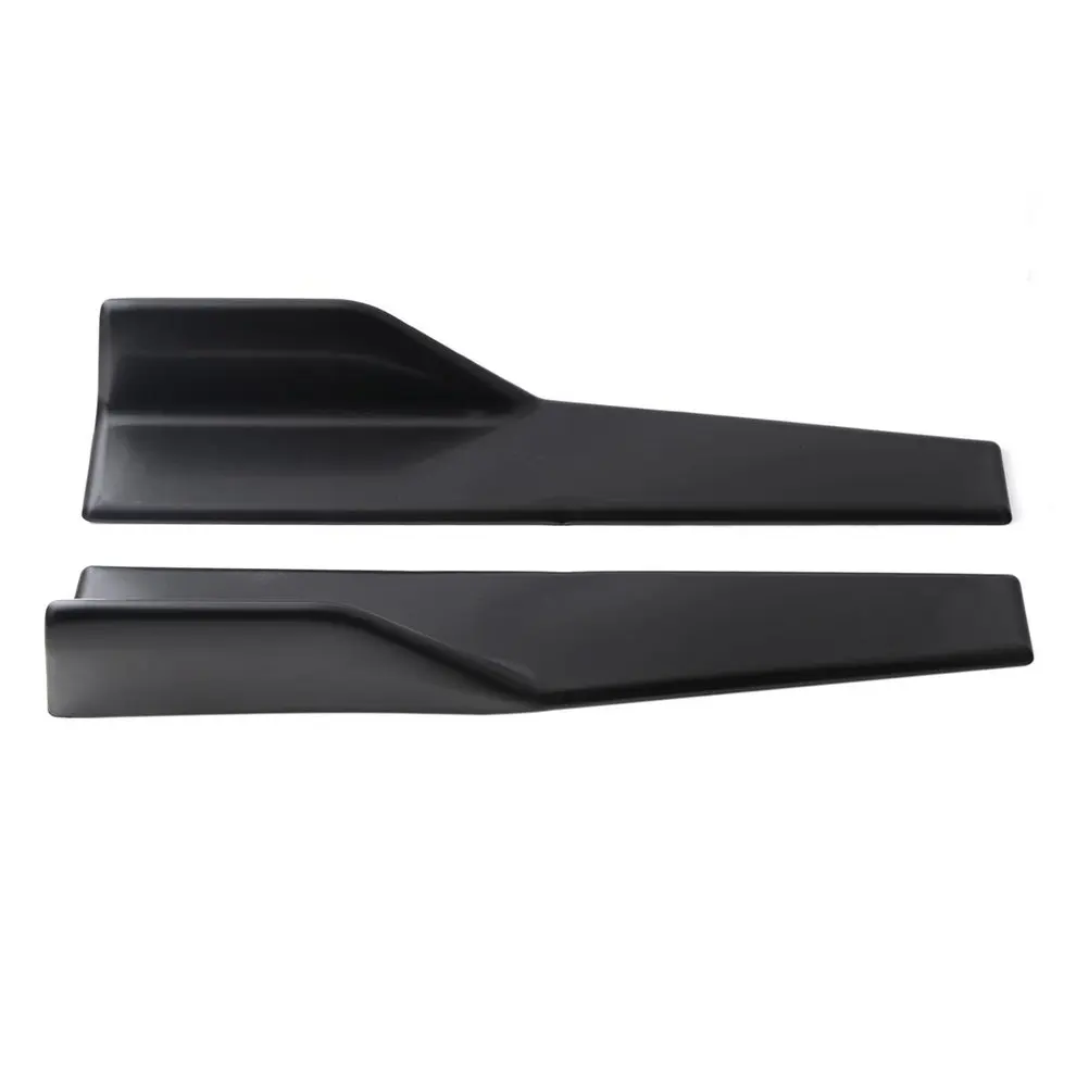Pair 75cm Car Body Side Skirts Strakes Extension Splitters Moulding Trim