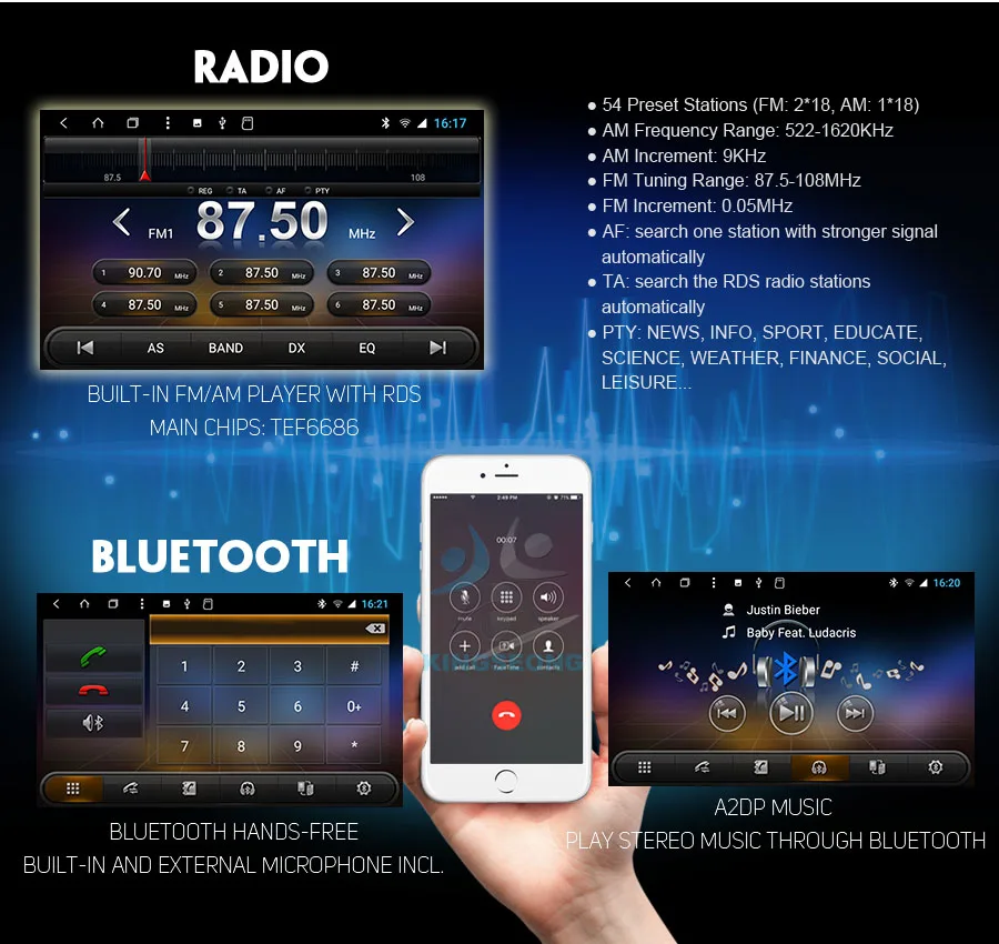 Doppio din Android 8,1 Авторадио Восьмиядерный DAB+ автомобильный Радио плеер gps СБ Navi 4G WiFi USB BT OBD DVR RDS DVR DVT-IN Bluetooth