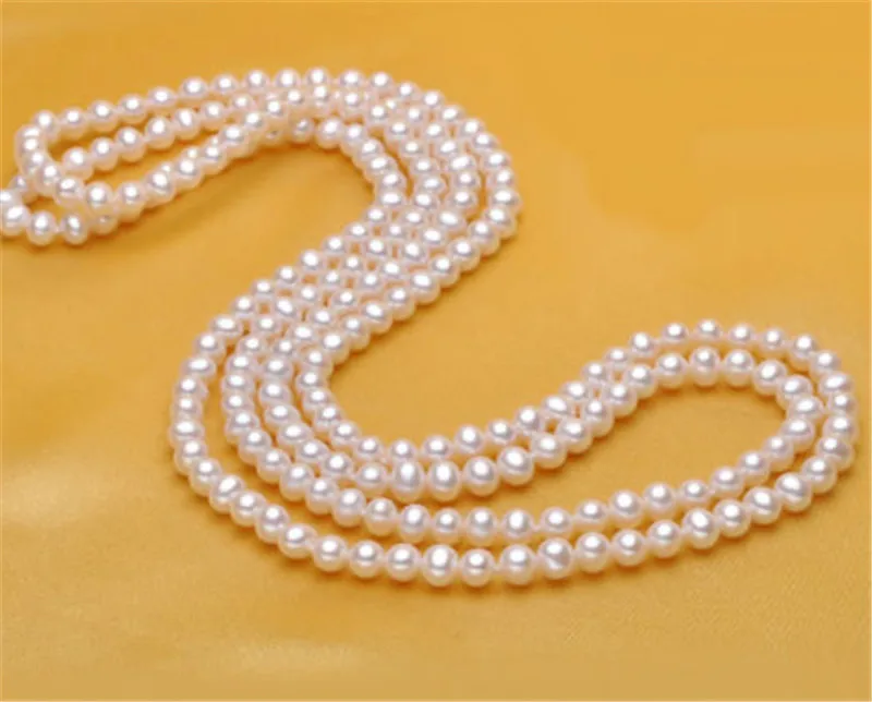 AAA+ 8-9mm Genuine white akoya pearl necklace 14k Yellow Gold 54'' | Украшения и аксессуары