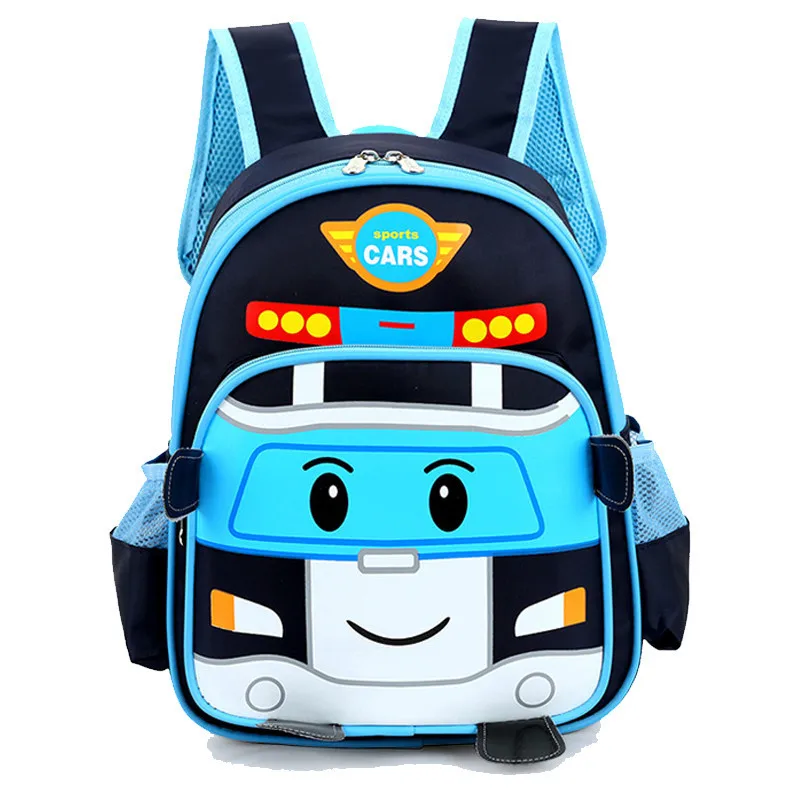 Kindergarten School Bags for Boys Cartoon Cars Children Backpacks Girls