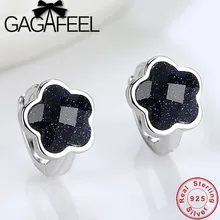 GAGAFEEL высокое качество CZ Циркон женские серьги-гвоздики романтические 925 пробы серебряные цветочные серьги серебряные украшения Рождественский подарок