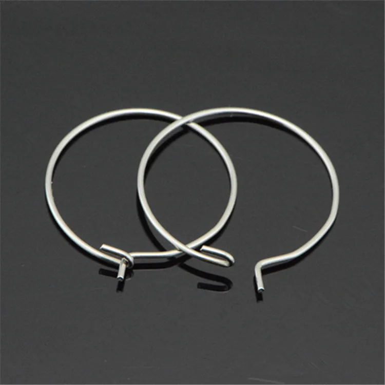 

SEA MEW 100 PCS Metal Stainless Steel Round Circle Earring Base Setting Earrings Accessories For Jewelry Making