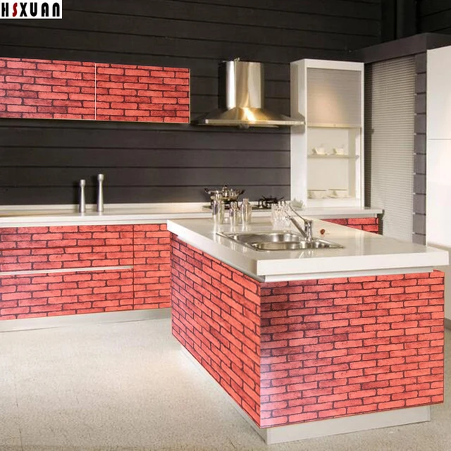 Brick Wall Picture Paper Decal Self Adhesive Removable Kitchen Brick Wall Picture Paper Decal Self Adhesive Removable Kitchen Waterproof Sticker Home Decor Tiles Stickers 2601