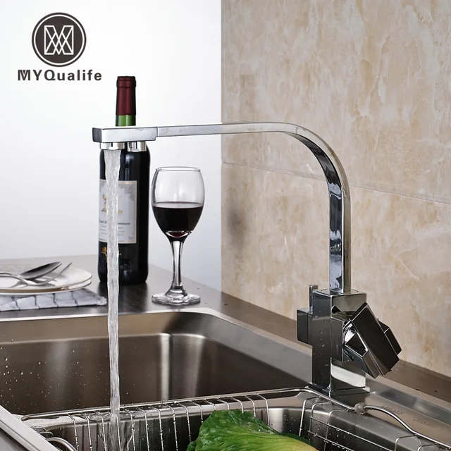 Special Offers Bright Chrome Kitchen Faucet Pure Water Spout Drinking Water Tap Single Hole Vessel Sink Mixer Tap Deck Mounted