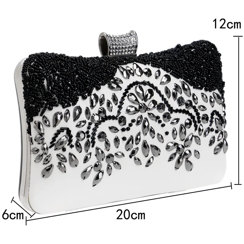 Luxy Moon Black And White Clutch Bags For Weddings Size