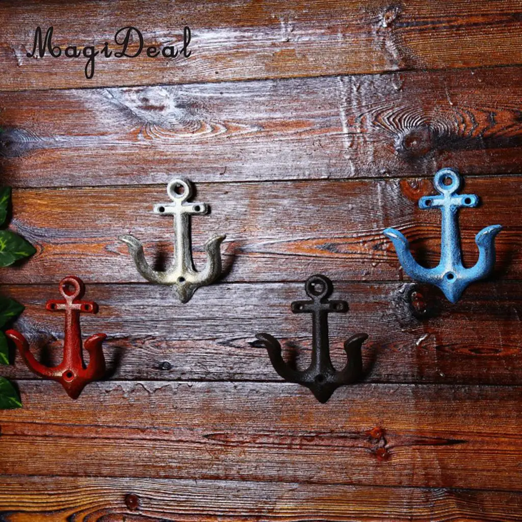 MagiDeal Metal Anchor Hooks Wall Door Mounted Clothes Towel Hat Key Hanger  Whiteandcrafted classic antique decorative wall hook
