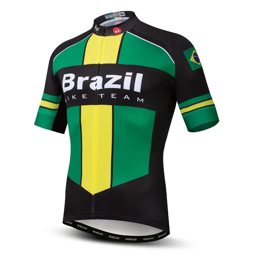 Мужская майка для велоспорта, майка для горного велосипеда MTB, рубашки с коротким рукавом, Бразильская профессиональная команда, Майо Ciclismo, топ, летняя одежда для езды на велосипеде - Цвет: Brazil