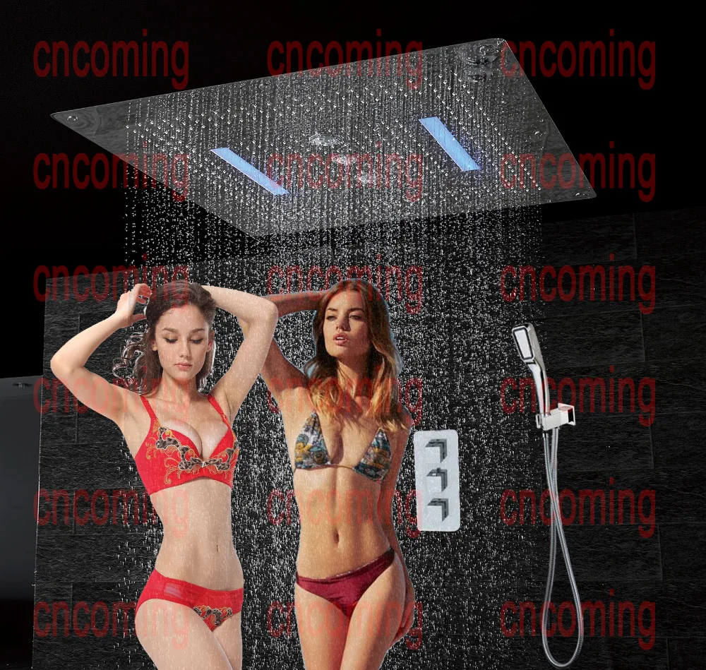 Bathroom Shower Set Accessories Faucet Panel Tap Thermostatic Mixer LED Ceiling Shower Head Rainfall Water Shower H5424 Bathroom Shower Set Accessories Faucet Panel Tap Thermostatic Mixer LED Ceiling Shower Head Rainfall Water Shower H5424