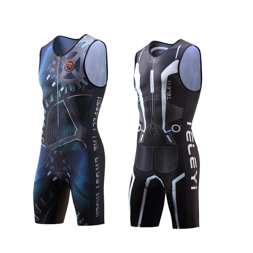

Pro Team Triathlon Suit Men Cycling Clothing Skinsuit Jumpsuit TELEYI Cycling Jersey Sets Ropa Ciclismo Bike Sports Clothing