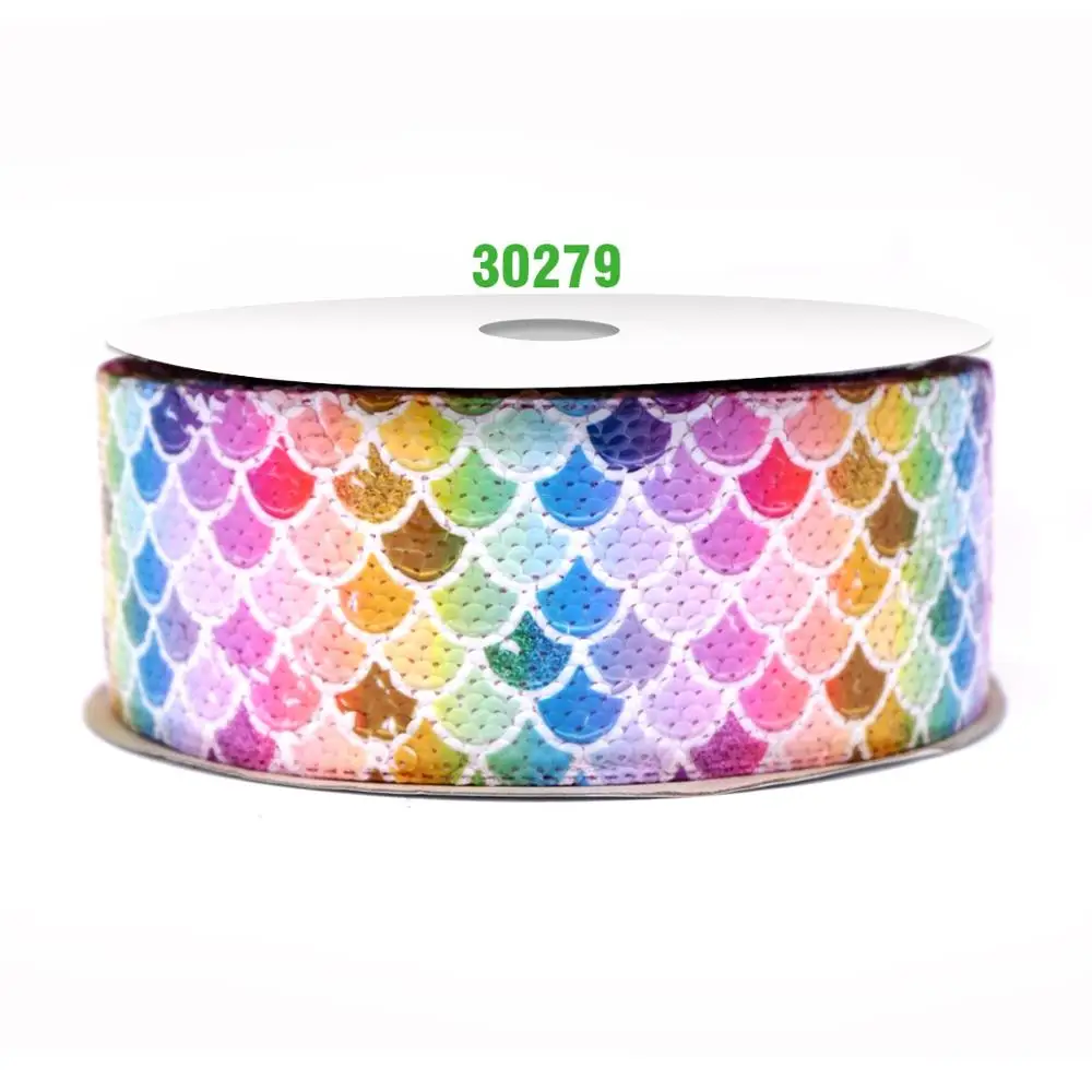 

Free shipping reversibal printed sequin ribbon 30279