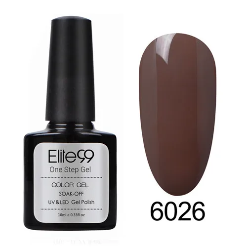 Elite99 одношаговый УФ-Гель-лак для ногтей без необходимости базовое верхнее покрытие маникюр геллак Полупостоянный лак для ногтей чистый цвет Гель-лак - Цвет: 6026