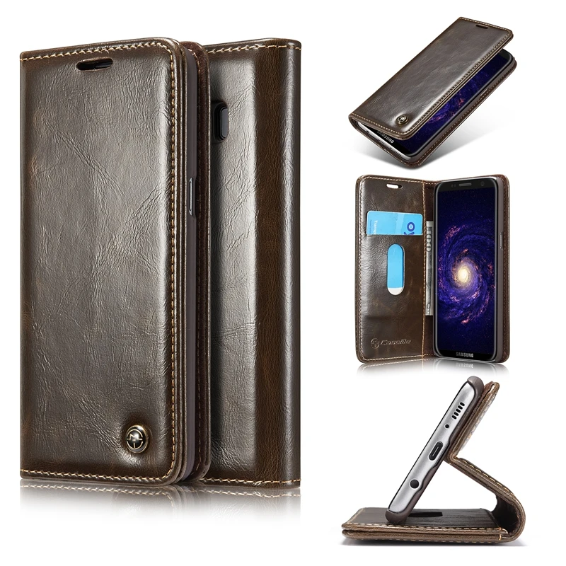 

Business Style Case for Samsung Galaxy S8 Case Plus Flip Retro Leather Silicone Wallet Phone Cover for Samsung Galaxy S8 Coque