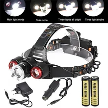 Налобный фонарь 8500LM XML T6 + 2r5 3 светодиодный налобный фонарь + CAR/USB Зарядное устройство + 2×18650 открытый Велосипедный Спорт велосипед Интимные аксессуары Одежда высшего качества 6 ноября