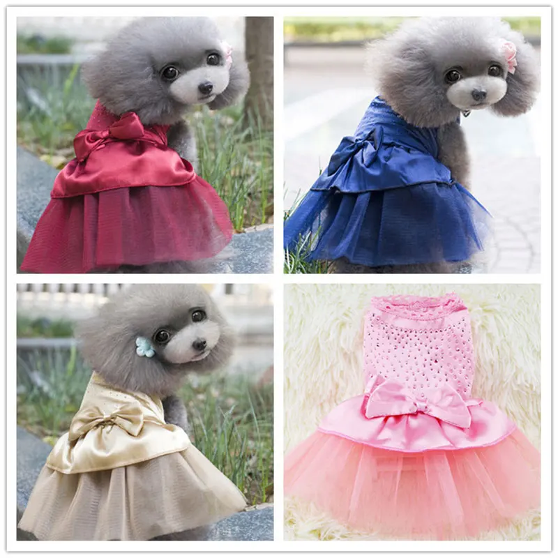 Pet Clothes M L Sizes Princess Costume Soft Puppy Dog Dress Apparel