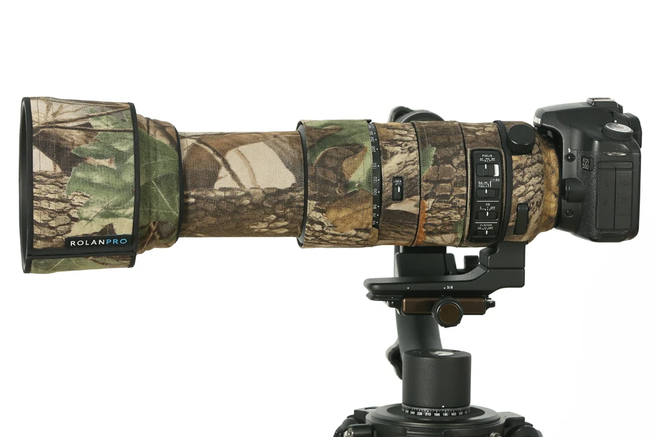 ROLANPRO Nylon Waterproof Lens Camouflage Rain Cover for Sigma 60-600mm f4.5-6.3 DG OS HSM Sport Lens Protective Case Guns Cloth