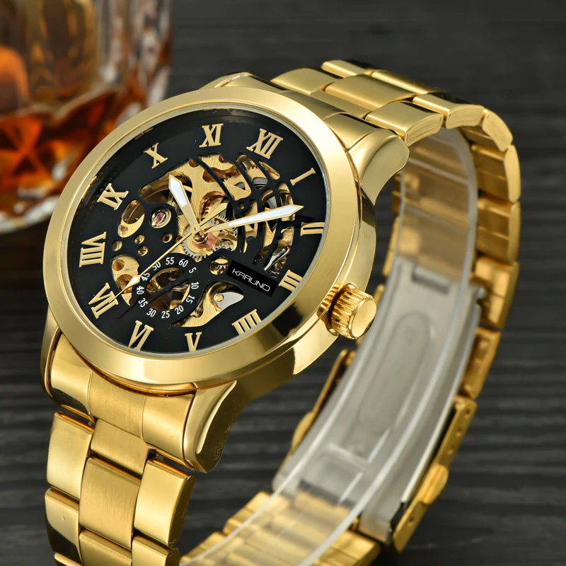 MCE الفاخرة الذهب ساعة رجالي التلقائي الميكانيكية ووتش للرجال ساعة Relogio Masculino رجل الفولاذ المقاوم للصدأ الأعمال ساعة اليد