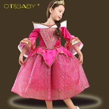 Нарядное платье принцессы Спящей красавицы для девочек, Карнавальный Костюм Золушки, Эльзы, Софии, вечерние Детские платья Авроры на день рождения
