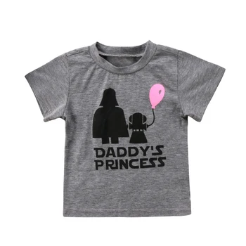 

Baby Girls Clothes Daddy's Princess Star Wars Baby Girls Summer T-shirt Cotton Graphic Tees Tops 2019 New Wholesale