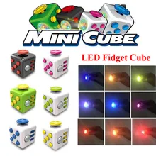 font b 2017 b font Newest Version font b LED b font Fidget Cube EDC