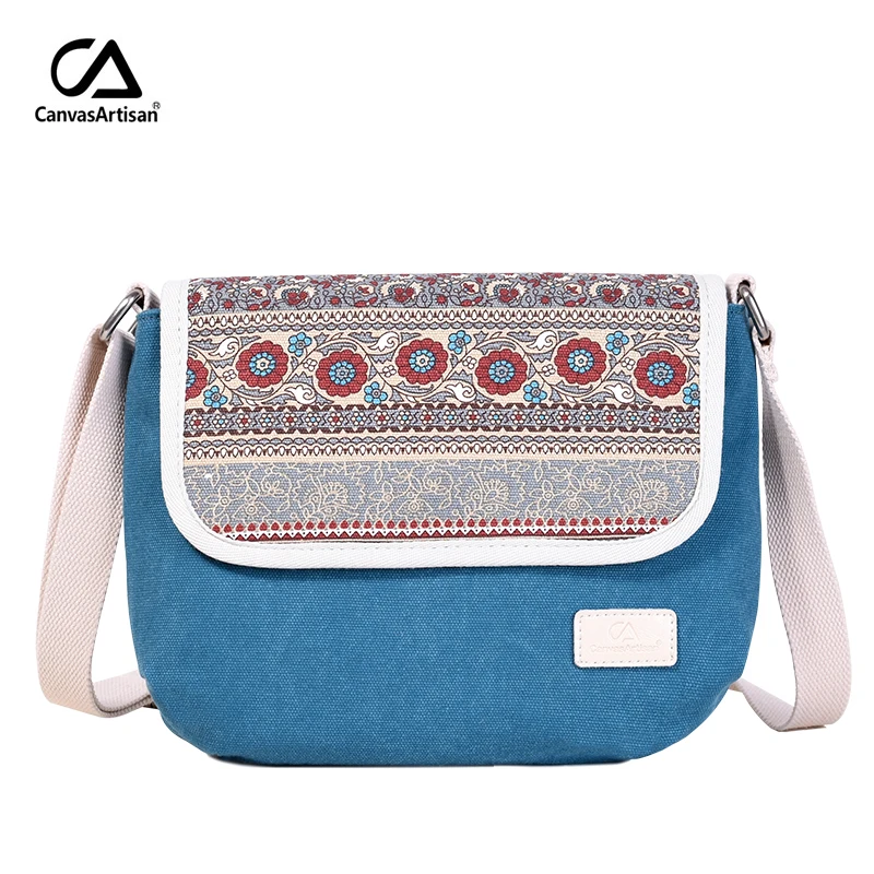 Canvasartisan new women's shoulder bag reteo canvas messenger bag floral style female daily travel crossbody bags top quality Canvasartisan new women's shoulder bag reteo canvas messenger bag floral style female daily travel crossbody bags top quality