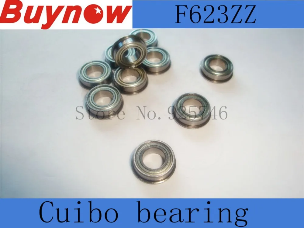 

100pcs Flanged bearing F623ZZ Shielded Miniature Ball Bearings F623 3x10x4mm