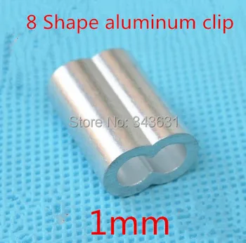 

1000pcs/Lot M1 1mm 8 shape double hole Aluminum sleeve Ferrules Wire Rope Aluminum Ferrules Crimping Sleeve