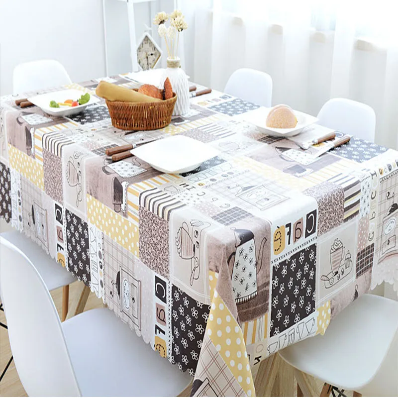 

BALLE Square Table Cover Christmas Gift Table Cloth Wipe Clean PVC Tablecloth Oil-Proof/Waterproof Stain-Resistant/Mildew-Proof