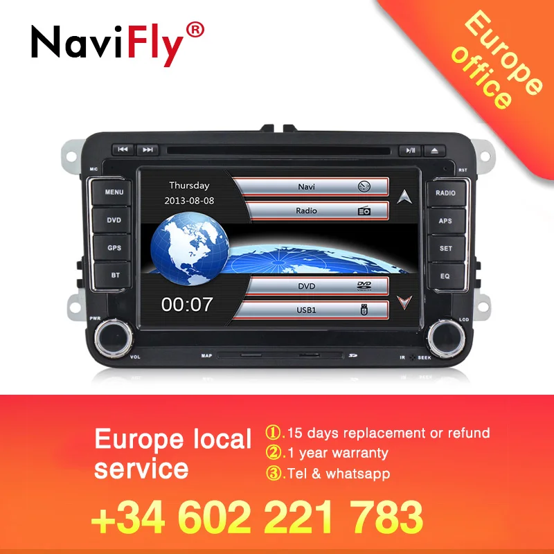Best German warehouse! 7"2 din Car DVD player for Skoda SEAT Volkswagen VW Passat B5 Polo Golf Touran Jetta Tiguan Bora  BT canbus BT 2