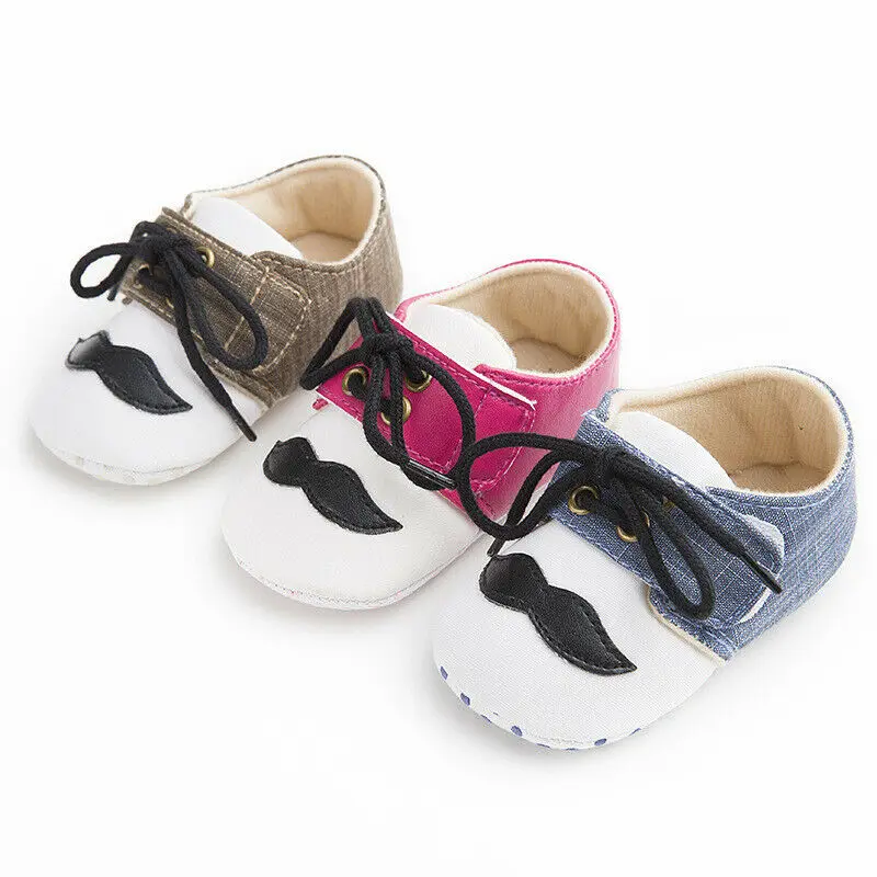 

US STOCK Newborn Baby Girl Anti-slip Prewalker Soft Sole Crib Shoes Sneakers Fashion Anti-slip Soft First Walkers Soft Sneaker