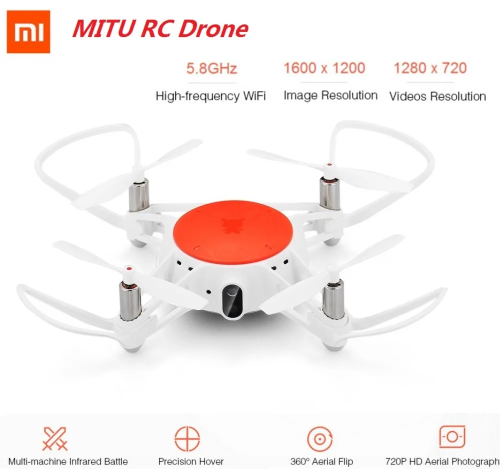 

Xiaomi MITU WIFI FPV 360 Degree RC Drone Xiaomi RC Drone 720P HD Camera WiFi Remote Control Camera Drone Helicopter BNF Version