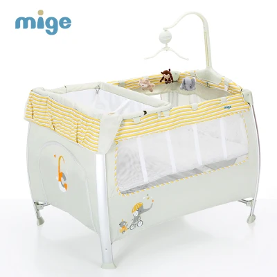 Mige метров детская кровать многофункциональная Складная Модная Портативная игровая кровать bb детская кровать детская колыбель кровать - Цвет: Темно-серый