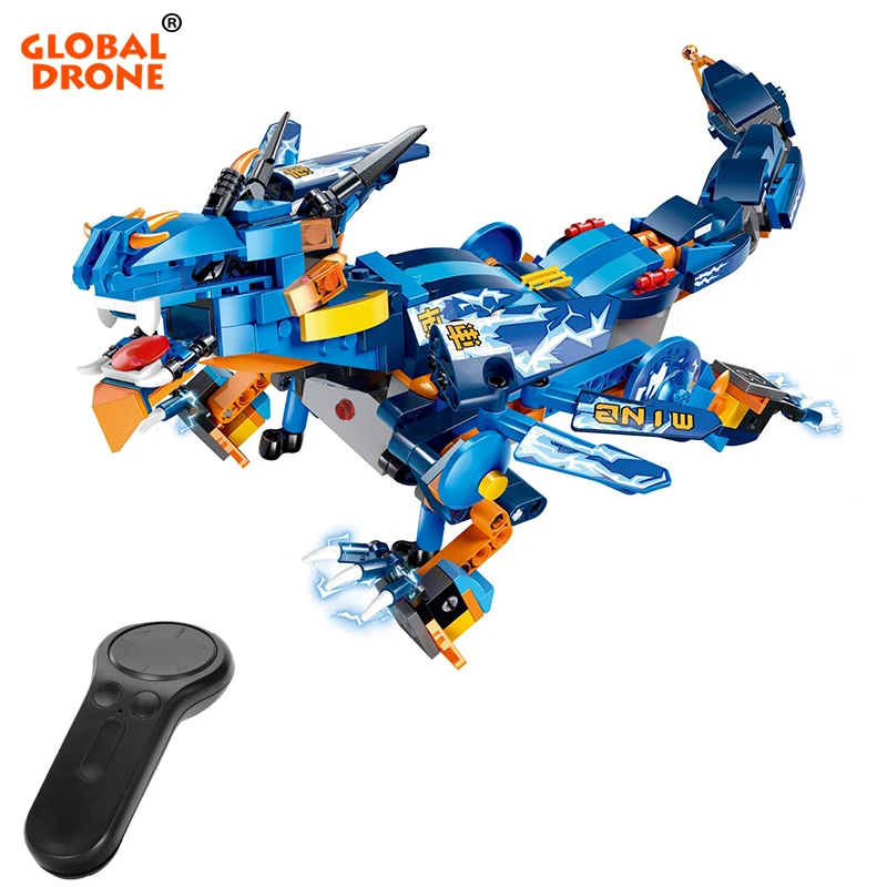 

Global Drone RC Dragon Robots for Kids Dragon Building Blocks Educational Toy Figures Christmas Gift Robot Toys for Children