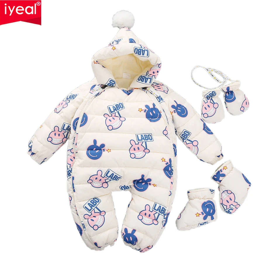 

IYEAL Children Newborn Winter Rompers Duck Down Jumpsuit Kids Boy Girl Clothing Baby Clothes Snow Wear Thicken Warm Overalls