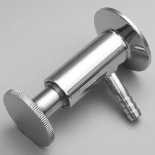 304 Нержавеющая сталь санитарный клапан отбора проб 50,5 мм внешний диаметр обоймы, подходит для детей в возрасте 1/2 дюйма 1,5 Tri Зажим