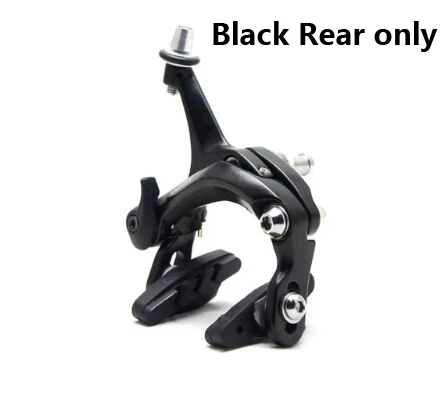 Black Rear only XMFOX AS2.3 тормоз для шоссейных велосипедных гонок двойной поворотный тормозной зажим колодки алюминиевый боковой Тяговый суппорт тормоз передний задний белый и черный - Цвет: Black Rear only