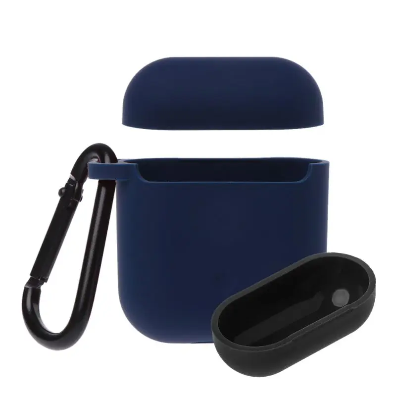 

Protective Cover Soft Silicone Skin Charging Case Buckle Accessories Waterproof Shockproof for Apple Airpods Bluetooth Earphones