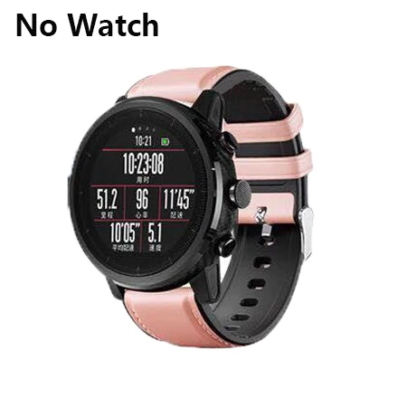 TPU высокого качества+ кожаный ремешок на запястье для huawei часы GT ремешок для Honor Magic/для Amazfit GTR 47 мм смарт ремешок для наручных часов - Цвет: black pink