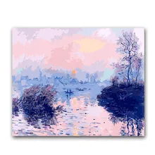 Раскраска по номерам "Сансет Крик", "impression sunrise" картины монета картины краски с цветами для украшения hoom